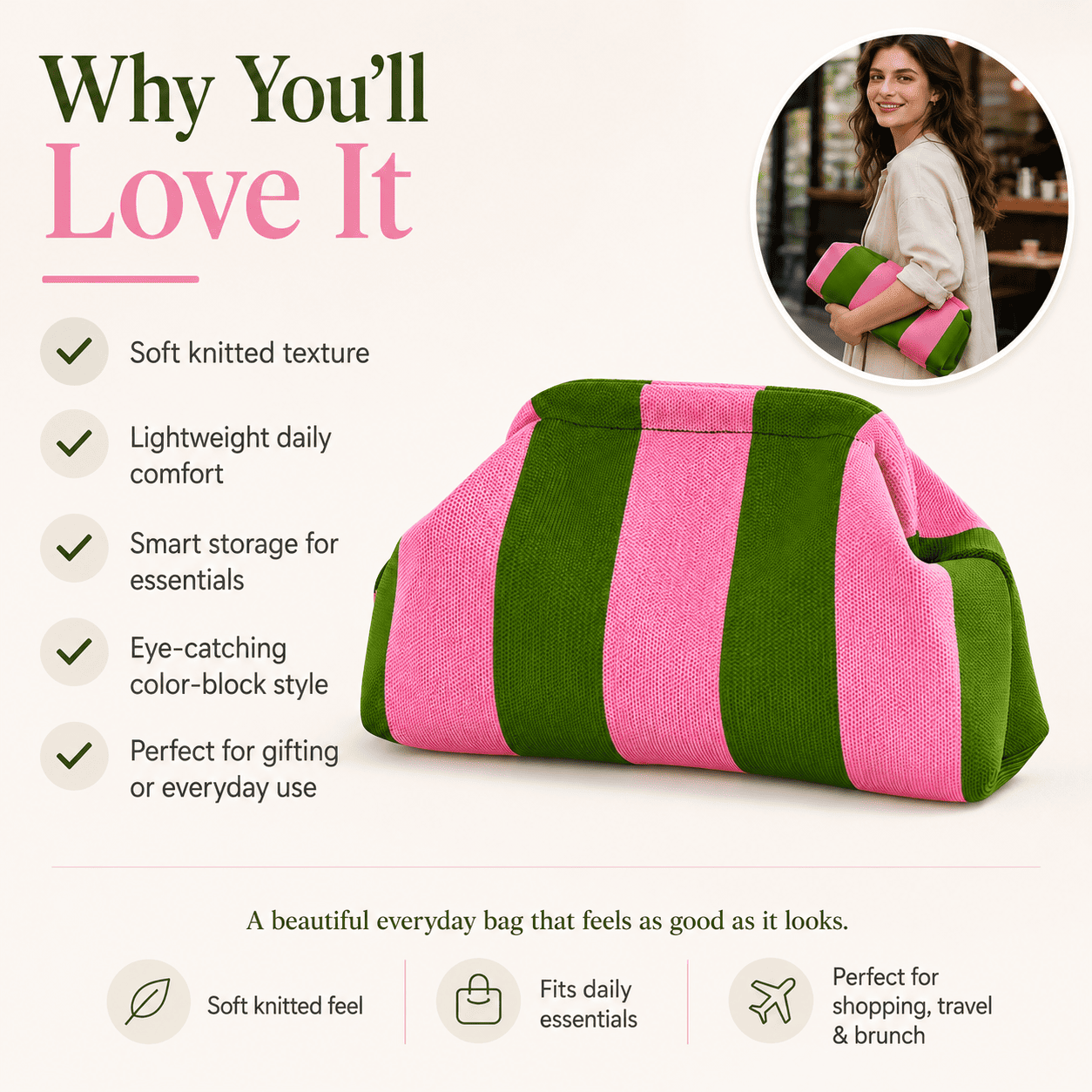 💖 Hot Sale 49%OFF💼Lightweight Woven Fashion Handbag