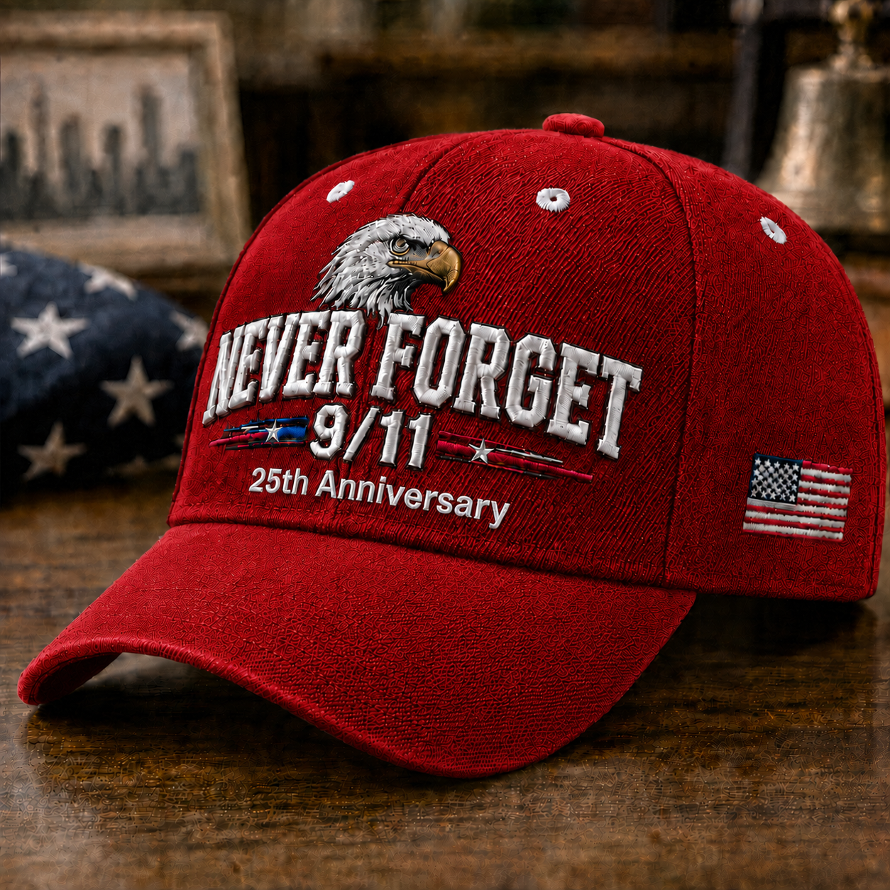 🇺🇸 9/11 Never Forget 2001–2026 Honor Cap 🎁 Free Memorial Coin With Every Cap Purchase