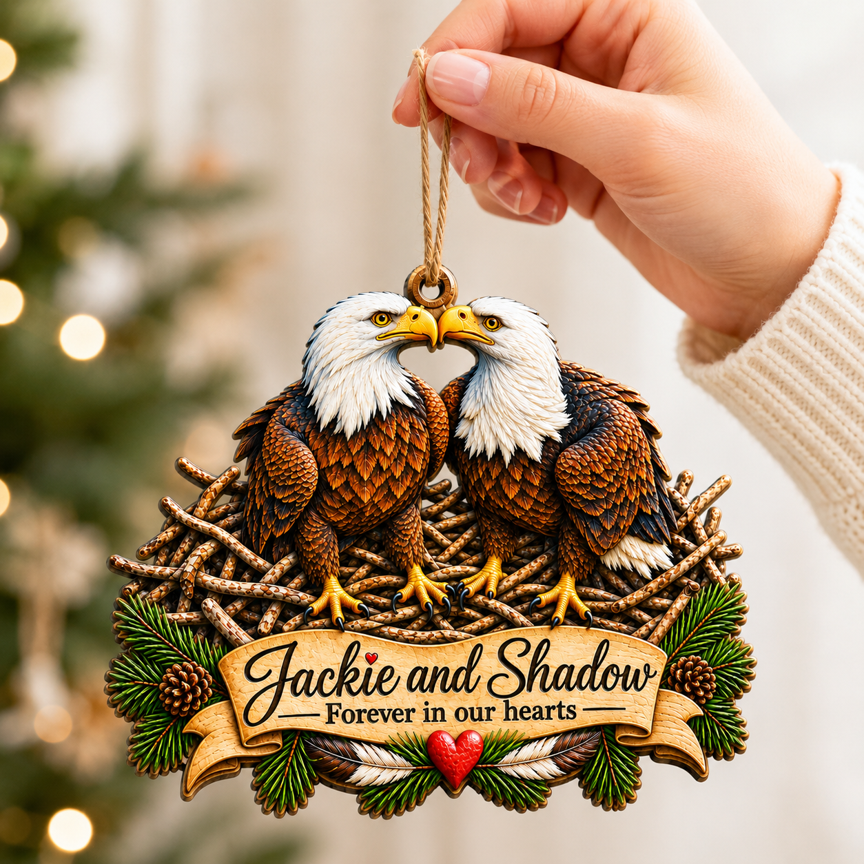 🦅Last Day 60% OFF - Jackie and Shadow Bald Eagle Ornament