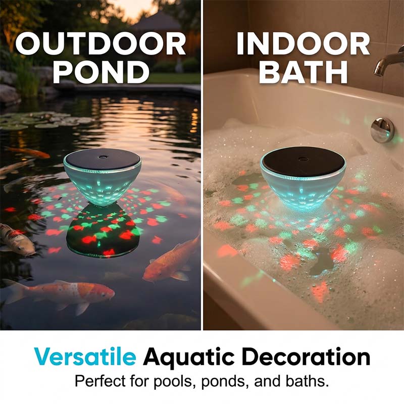 🎁2026 Hot Sale -💕Solar Floating Pool Light with Fish Projection