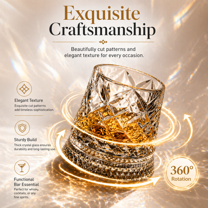 🎁Luxury 360° Spinning Crystal Glass