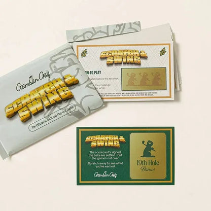🔥LAST DAY 50% OFF - 🏌️🎁Scratch & SwingTM Scratch Off Golf Card Game (3 Decks / 57 Challenges)