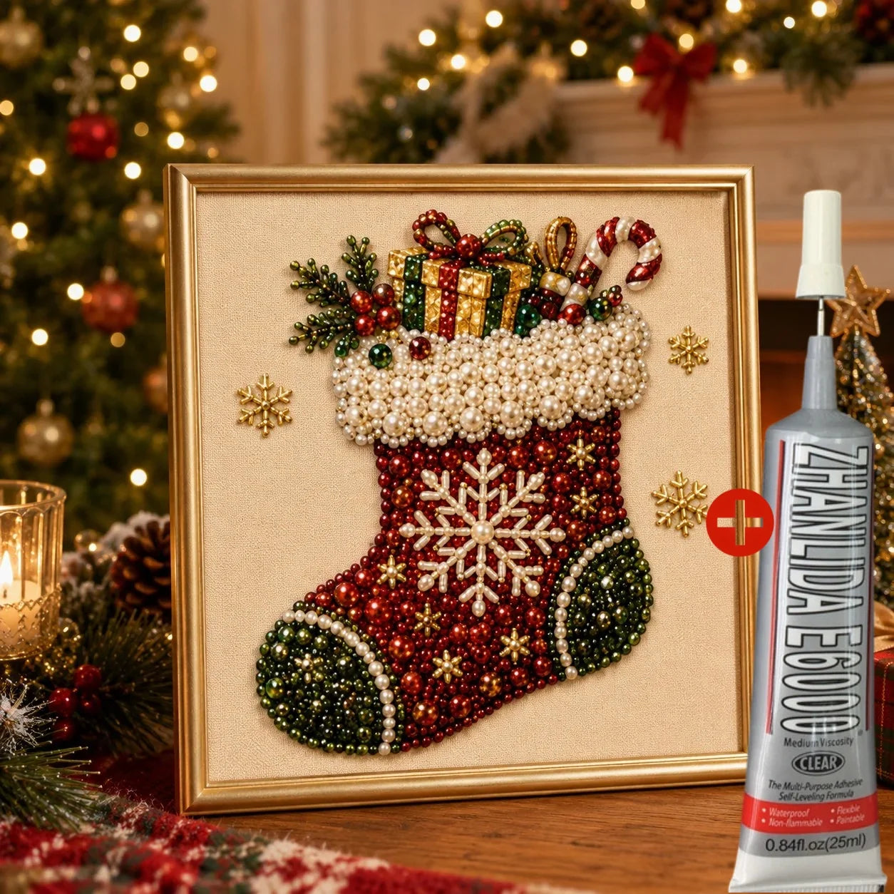 🧘Relaxing & Beginner-Friendly - 🎨💎DIY Christmas Pearl Diamond Painting Art Kit