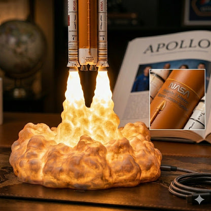 🚀✨ Space Mission Inspired Rocket Lamp – Commemorative Night Light for Dreamers & Explorers