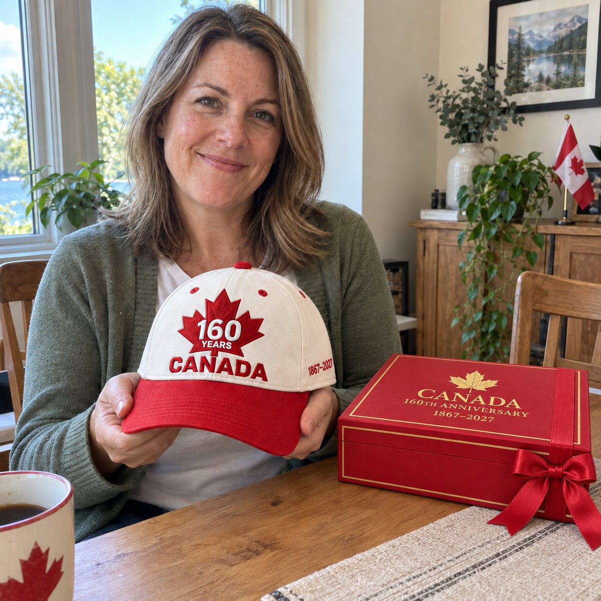 ⏳ Last Day 49% OFF – 🇨🇦 Official Canadian 160th Anniversary Embroidered Cap | 1867–2027 Maple Leaf Heritage Design – Gift Box Edition 🎁