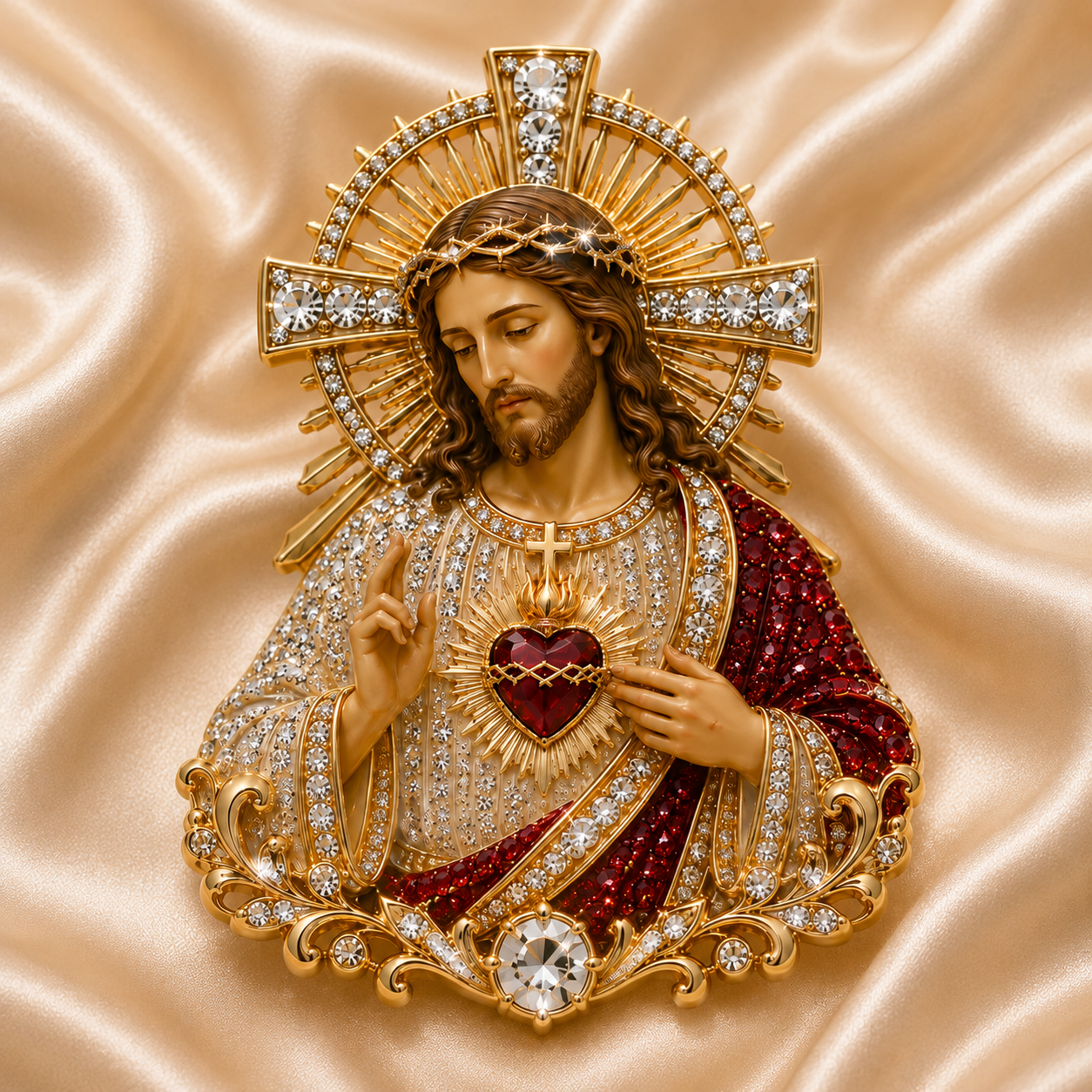 Sacred Heart of Jesus Brooch
