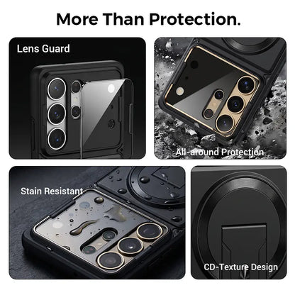 GOFAIR™ Magnetic Kickstand Phone Case for Samsung Galaxy S Series – Shockproof Slim Case with Camera Lens Protection & Hidden Stand