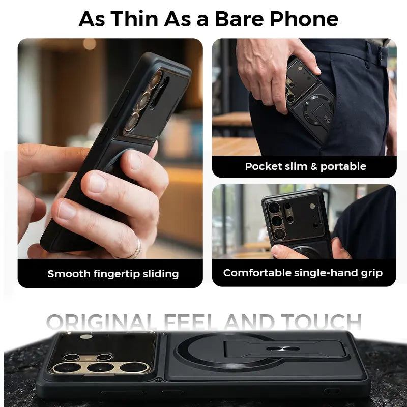 GOFAIR™ Magnetic Kickstand Phone Case for Samsung Galaxy S Series – Shockproof Slim Case with Camera Lens Protection & Hidden Stand