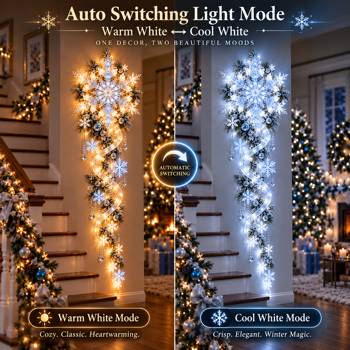 🔥Last Day 49% OFF🔥❄️ Giant Snowflake Blizzard Gofair™- Let the Snowstorm Glow Indoors