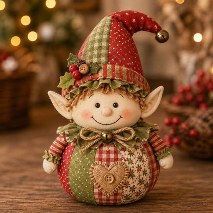 🔥Last Day 49% OFF - 🎄🎅Patchwork Fabric Doll DIY Kit | ✨Create a Cozy Handmade Character for Every Season!