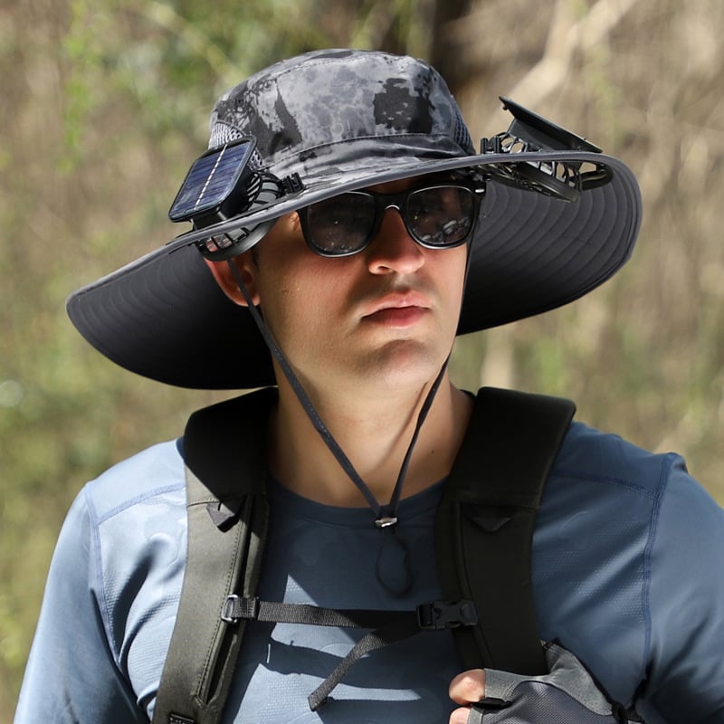 🔥Early Father's Day Sale 60% OFF🧢Wide Brim Solar Fan Outdoor Fishing Hat & USB Charging