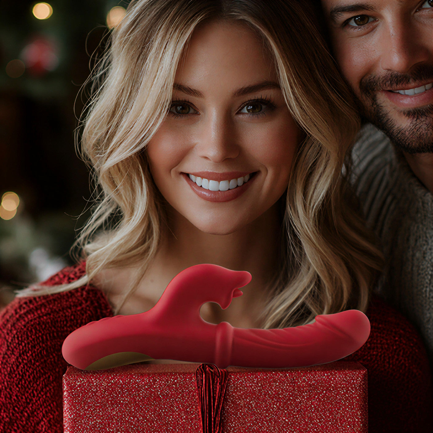 Thrusting Vibrator Sex Toys, Dildos Adult Toys G Spot Vibrator with Sliding Ring 7 Thrust Dildo 10 Tongue Licking Vibrating Sex Toy for Women