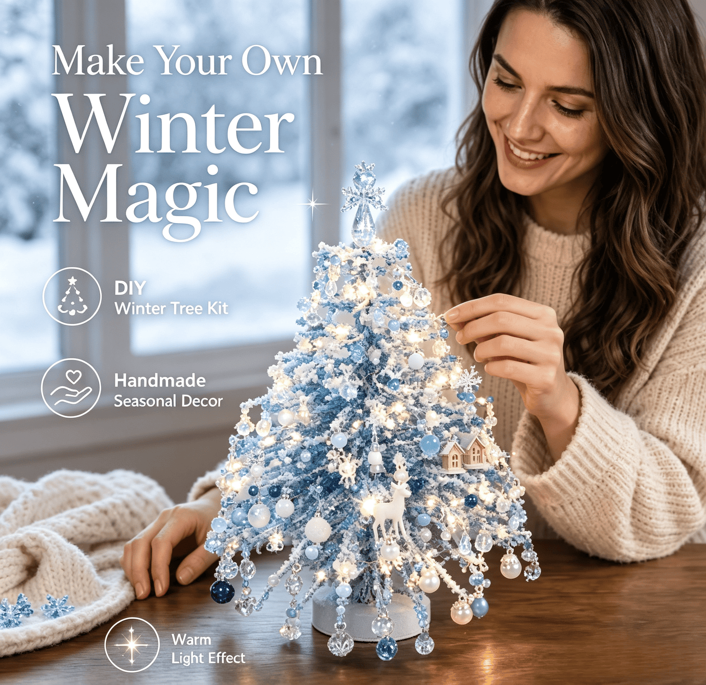 🔥🎁🎄✨ DIY Beaded Christmas Tree Kit – 🎅Create Your Own Sparkling Holiday Decoration