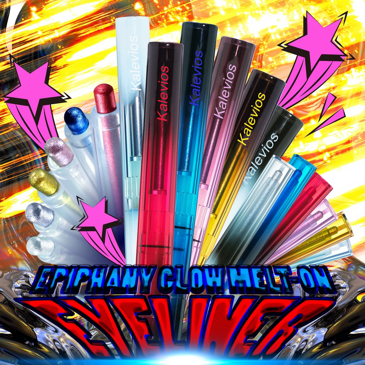 ✨Kalevios Epiphany Glow Melt-On Eyeliner | 🌈Multichrome💧Waterproof⏳Long-Lasting, Rave Makeup😎 Festival Makeup, Cosmetic Gift