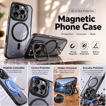 GOFAIR™ Magnetic Phone Case with Camera Protection & Built-In Stand