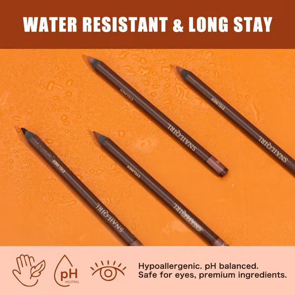 🔥🔥Hot Sale 49% OFF🔥24HR Waterproof Eyeliner Pencil with Built-in Sharpener, Smudge-Proof Long-Lasting Vegan Eye Makeup, Soft Tip Liner for Daily & Party Looks✏️