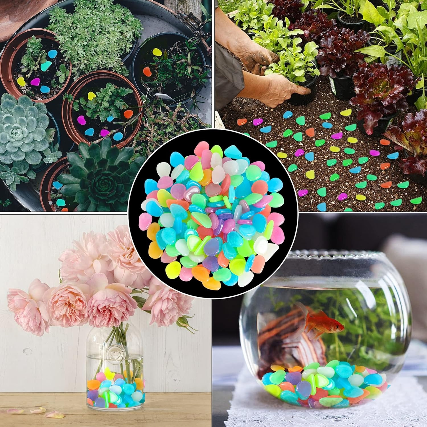 LAST DAY SALE 50%OFF💥🌈Colorful Glow-in-the-Dark Garden Stones