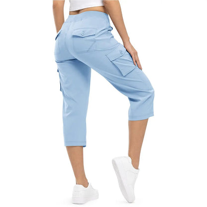 Women's Lightweight Hiking Capris: Quick-Dry, 6 Pockets, Loose Fit