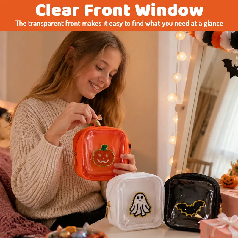 🎃 Halloween Clear Treat Bag | Cute Candy & Party Favor Bag