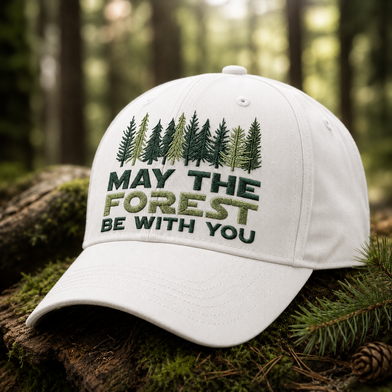 🌲"May The Forest Be With You" Embroidered Cap