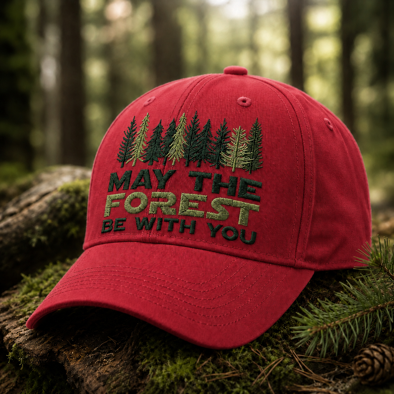 🌲"May The Forest Be With You" Embroidered Cap