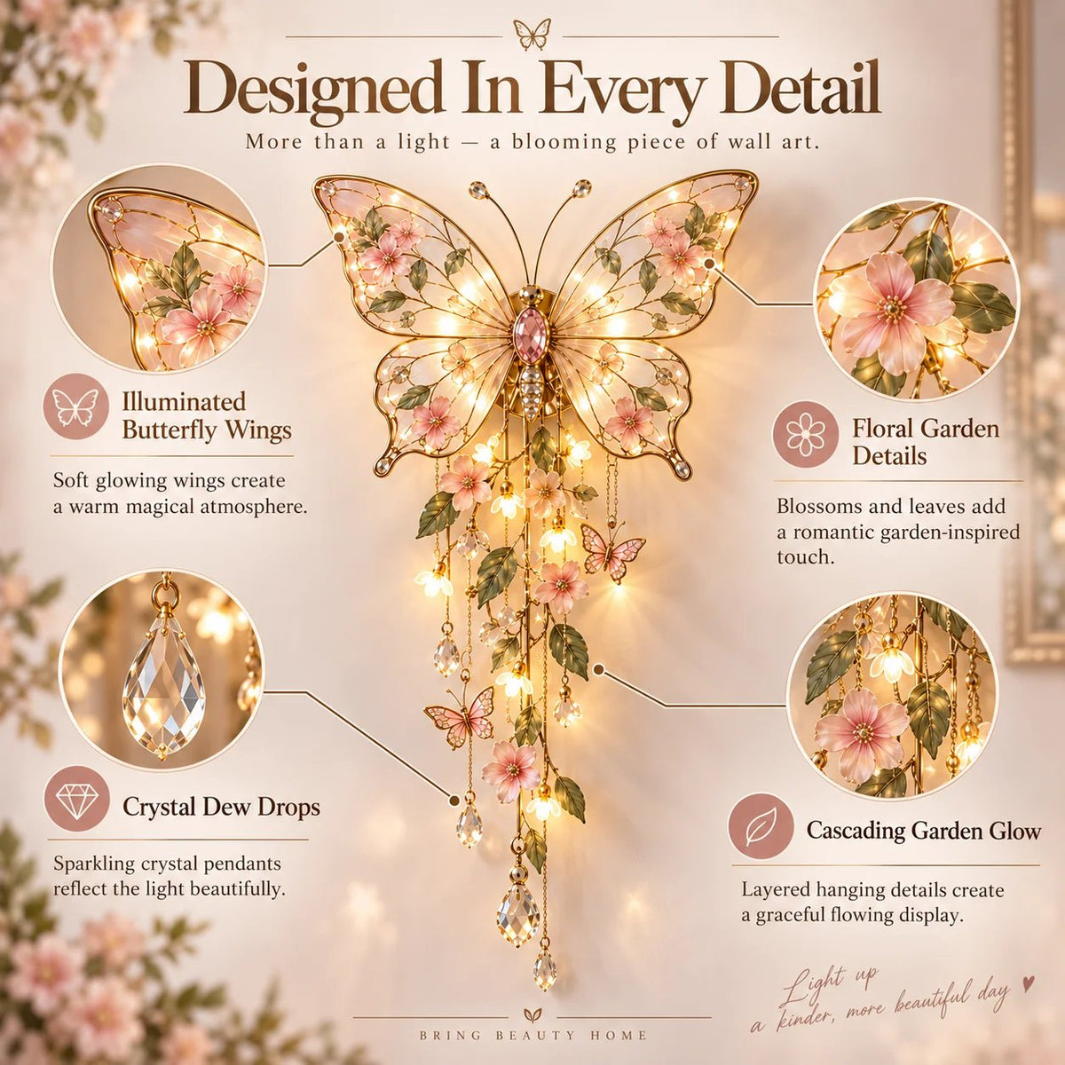⭐2026 USA Sale-🦋Butterfly Garden Light - 31.5-Inch
