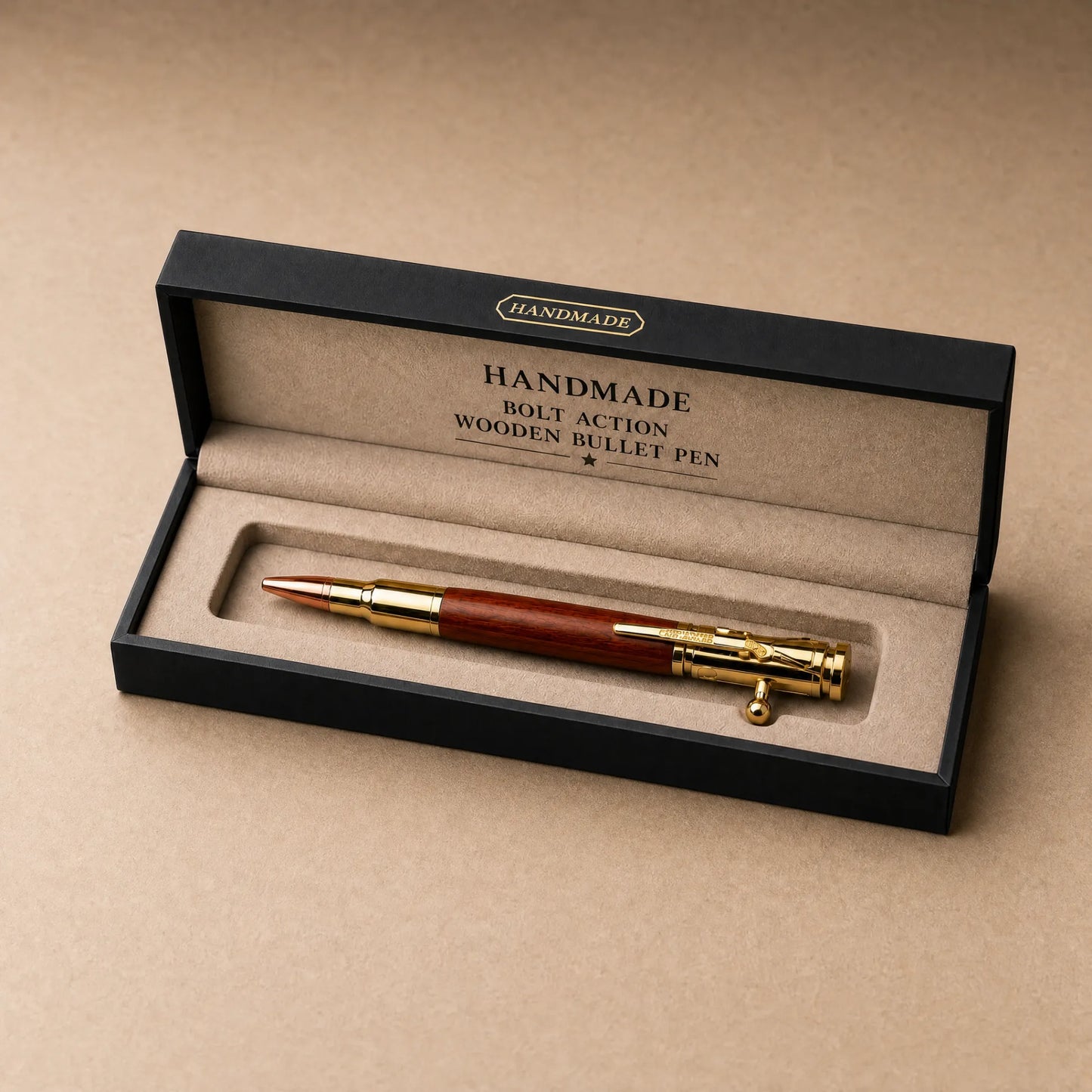 🖊100% Handmade Bolt Action Wooden Bullet PenTM | Crafted From Real Wood & Bullet Casing(Jake Wilson Handmade®) - BUY 2 FREE SHIPPING