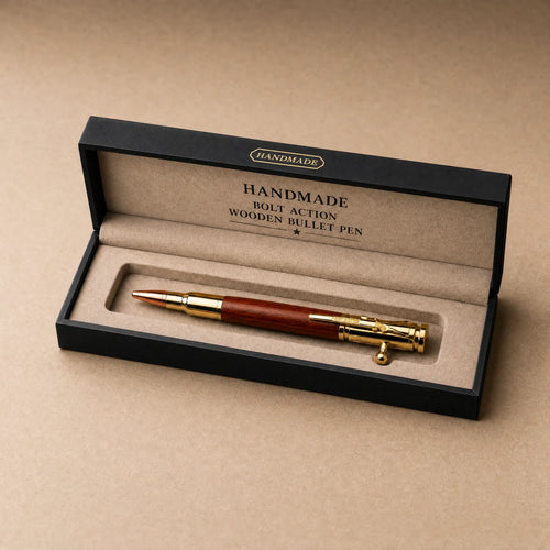 🖊100% Handmade Bolt Action Wooden Bullet PenTM | Crafted From Real Wood & Bullet Casing(Jake Wilson Handmade®) - BUY 2 FREE SHIPPING