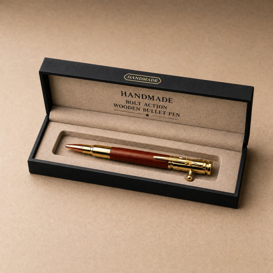 🖊100% Handmade Bolt Action Wooden Bullet PenTM | Crafted From Real Wood & Bullet Casing(Jake Wilson Handmade®) - BUY 2 FREE SHIPPING