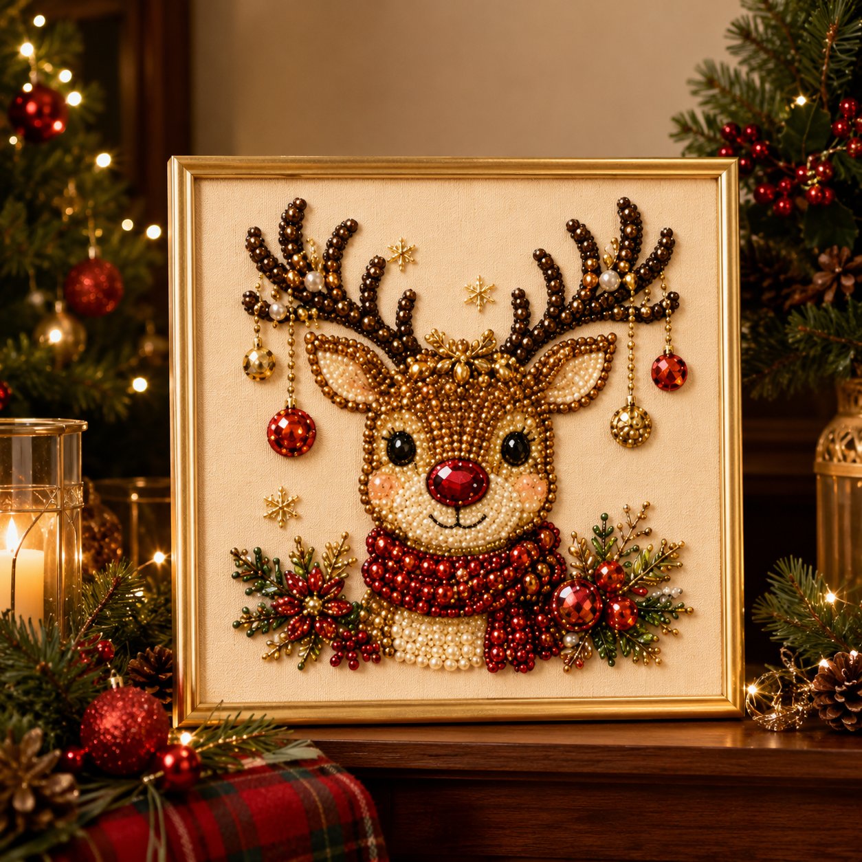 🎄 DIY Christmas Pearl Diamond Painting Art Kit With Frame (📦Buy 2 Free Shipping)