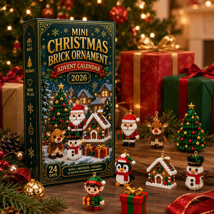 ⏳ Last day to save 50% – 🎄 24-Day Mini Christmas Ornament Advent Calendar | 24 unique festive buildable designs with hanging loops—perfect for decorating Christmas trees, wreaths, and holiday displays 🧱