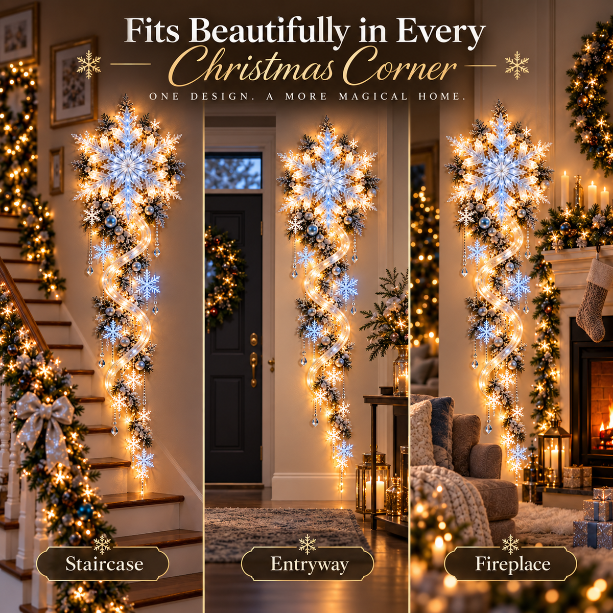 🔥Last Day 49% OFF🔥❄️ Giant Snowflake Blizzard Gofair™- Let the Snowstorm Glow Indoors