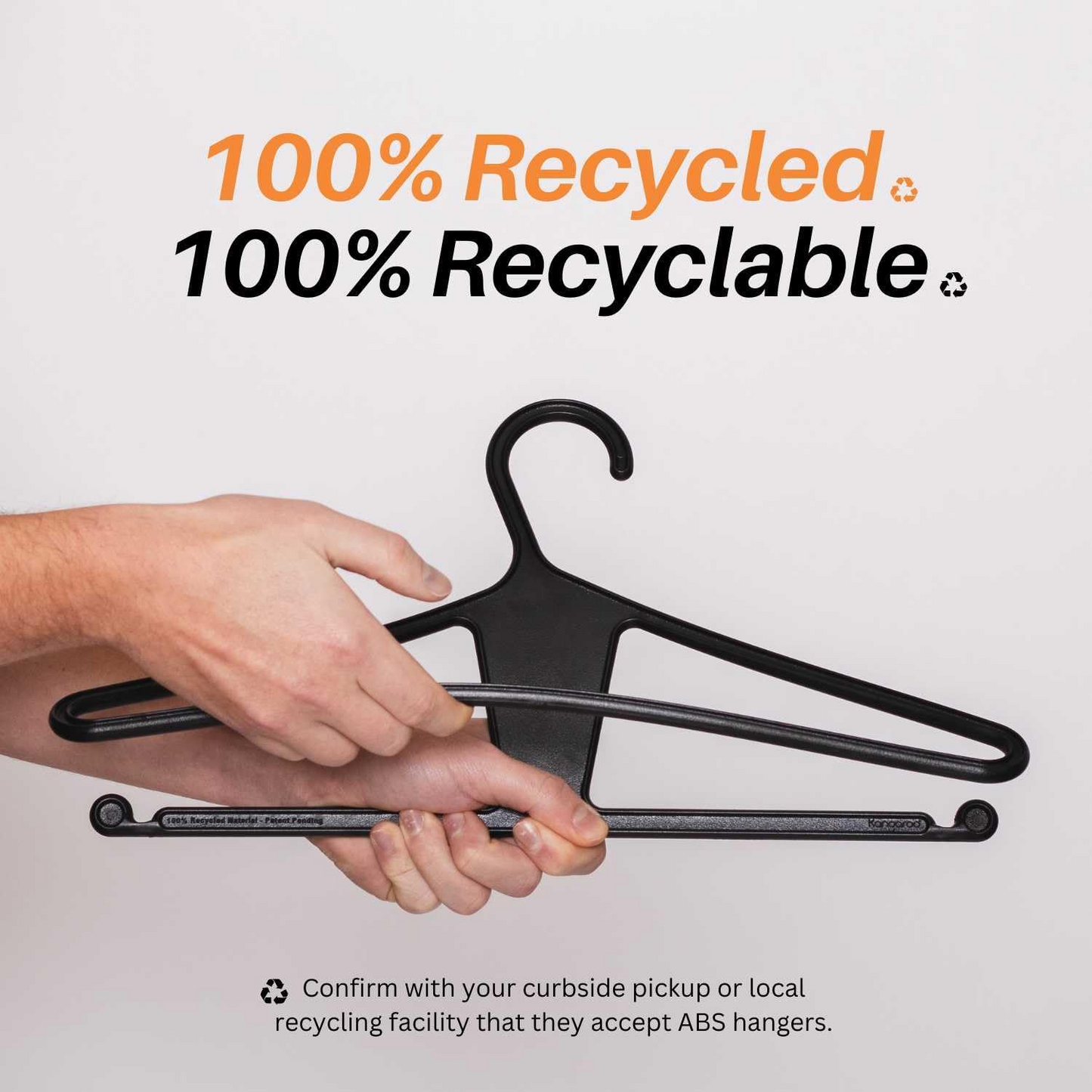 👚✨100% Recycled High-Strength Hangeroo Hanger - Heavy-Duty Non-Slip Hanger for All Clothes