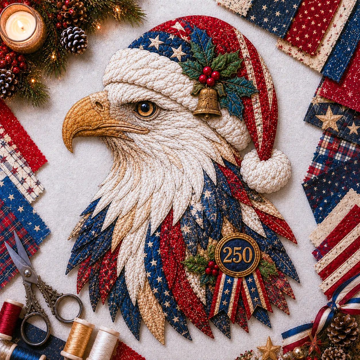 🔥LAST DAY 50% OFF - 🦅Eagle Fabric Art Kit – The Handmade Eagle That Tells Your Story