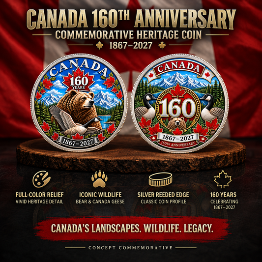 🍁Canada 160th Anniversary Commemorative Heritage Coin