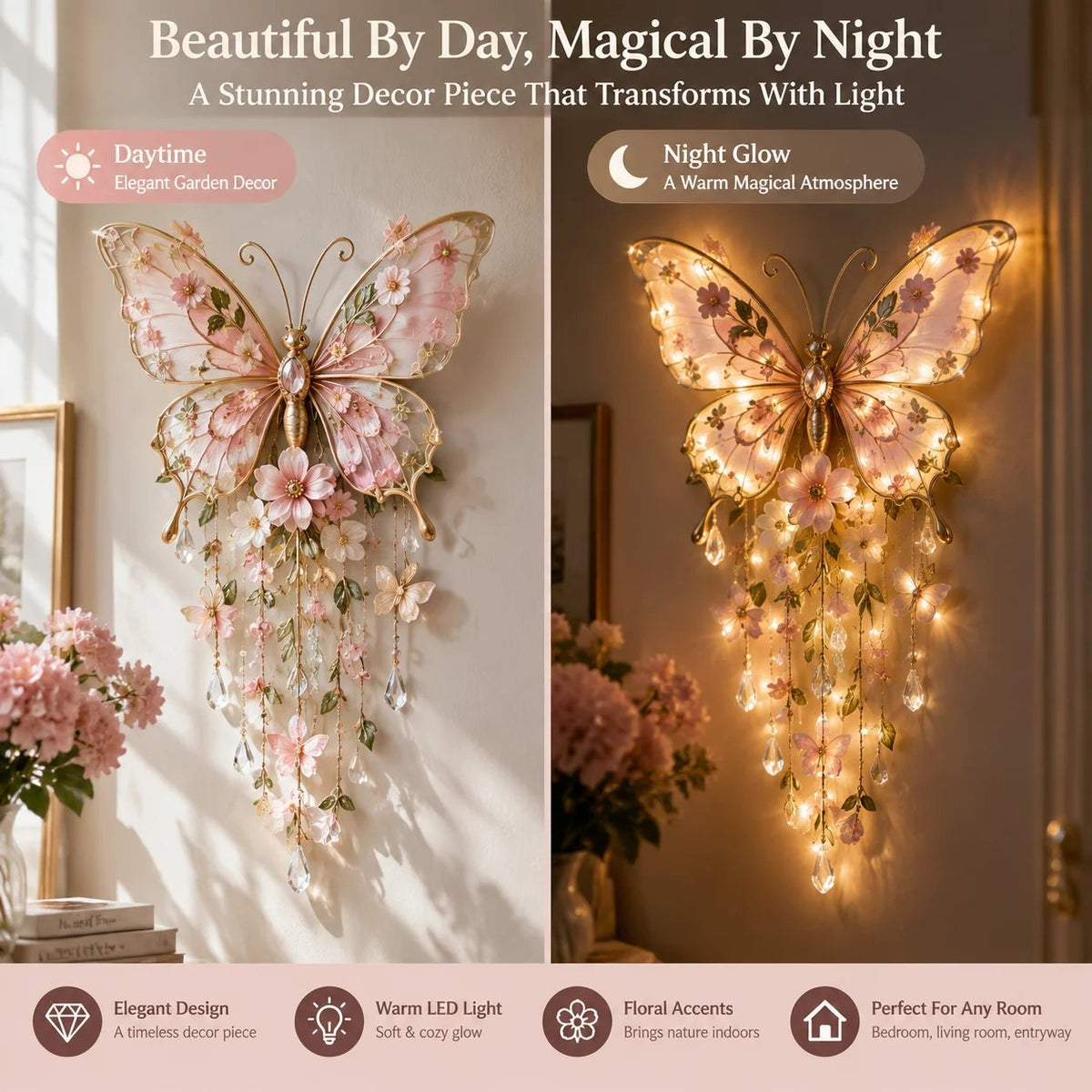 ⭐2026 USA Sale-🦋Butterfly Garden Light - 31.5-Inch