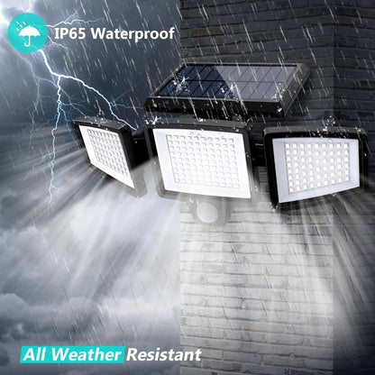 Foldable 3-Head Solar Motion Security Light with Remote