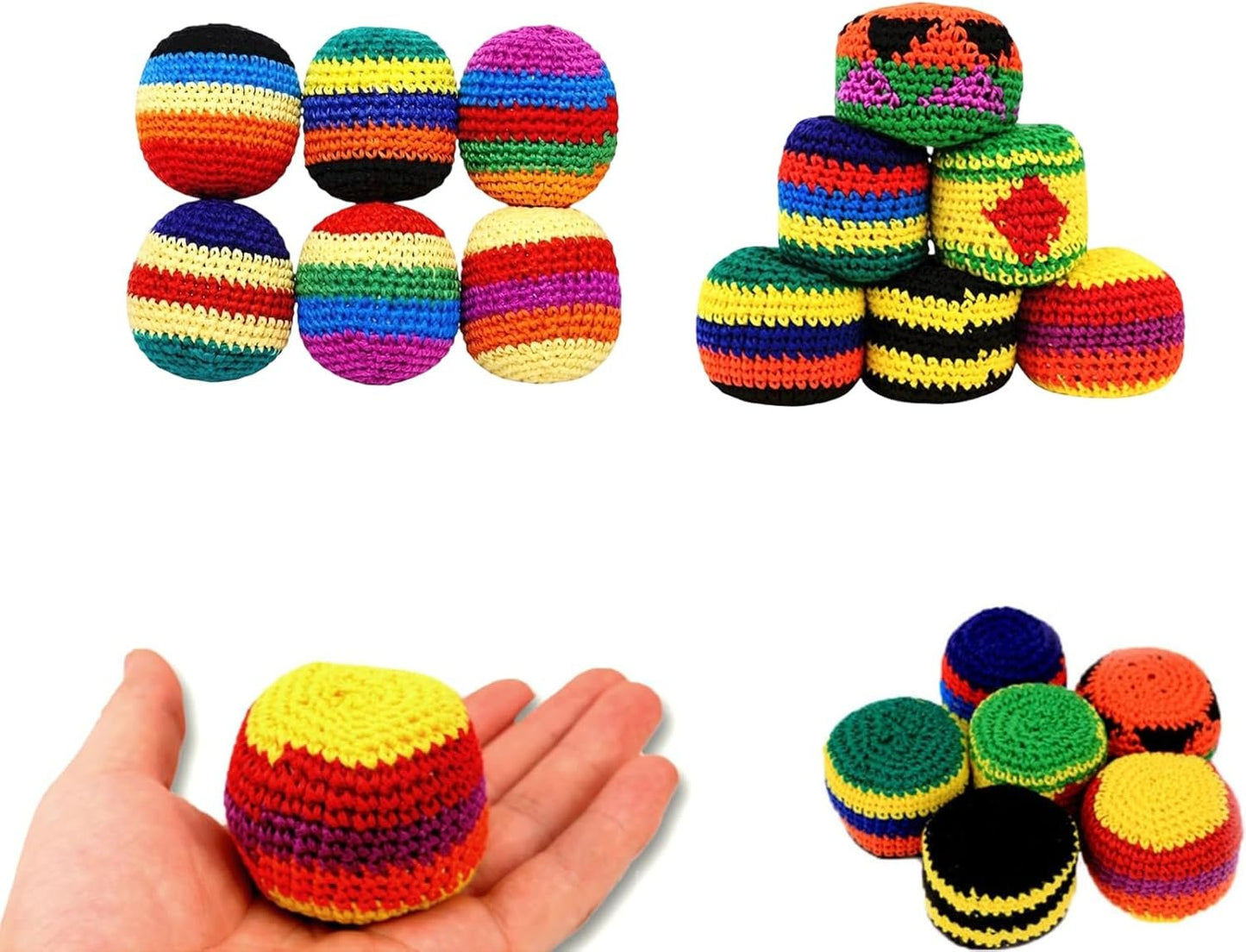 💥45K+ SOLD⚽️Hacky Sack Balls-Handmade Knitted Footbag Sack 2026 Upgraded Assorted Foot Bag
