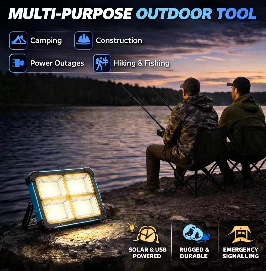Versatile LED Solar Work Light