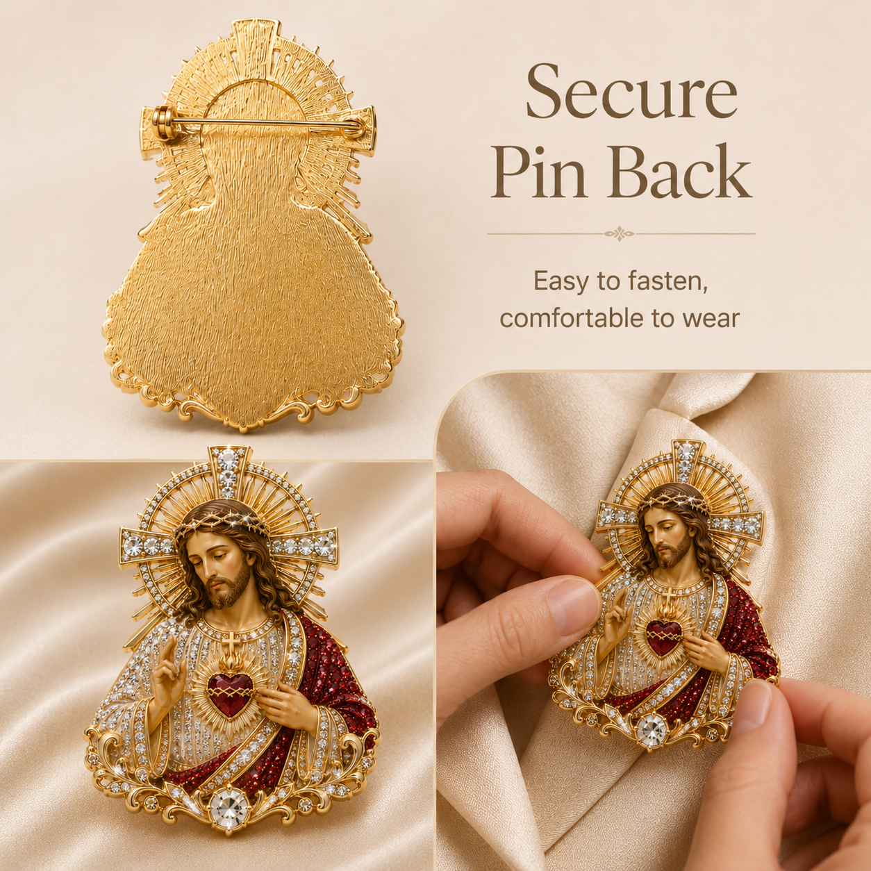 Sacred Heart of Jesus Brooch