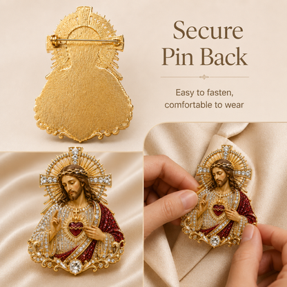 Sacred Heart of Jesus Brooch