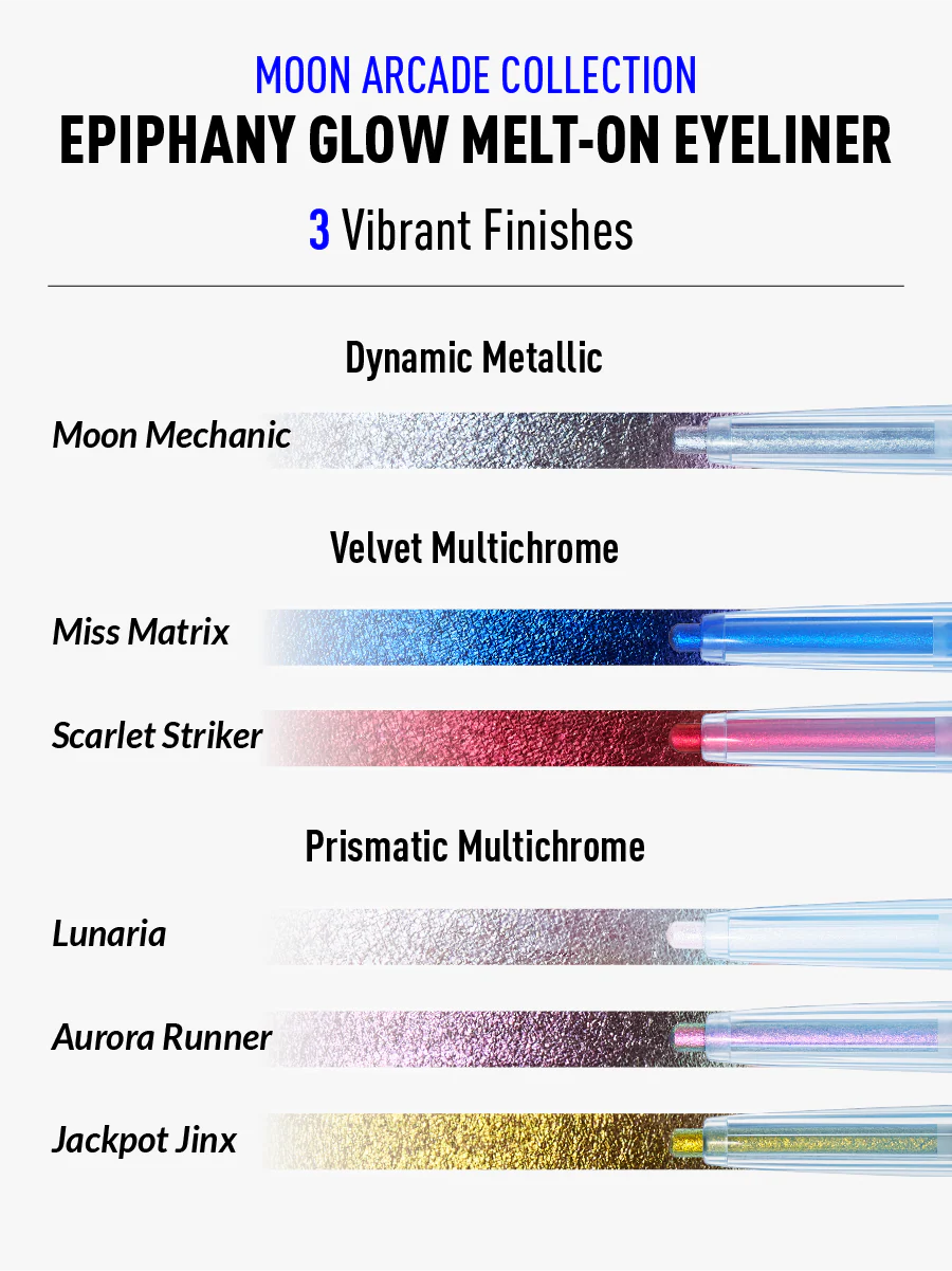 ✨Kalevios Epiphany Glow Melt-On Eyeliner | 🌈Multichrome💧Waterproof⏳Long-Lasting, Rave Makeup😎 Festival Makeup, Cosmetic Gift