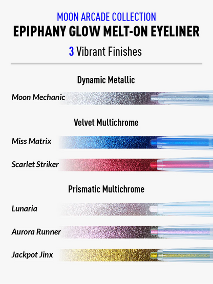 ✨Kalevios Epiphany Glow Melt-On Eyeliner | 🌈Multichrome💧Waterproof⏳Long-Lasting, Rave Makeup😎 Festival Makeup, Cosmetic Gift