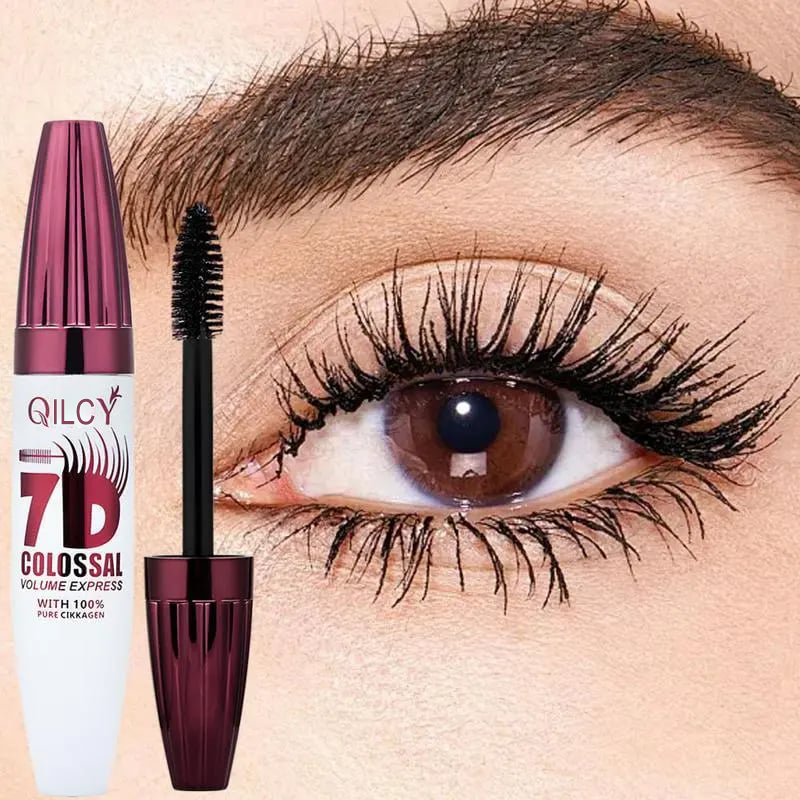 🎁Last Day ✨Women 7D Waterproof Volume Mascara | Long Lasting Curling Lashes Smudge Proof, Natural Volume Professional Eye Makeup Beauty