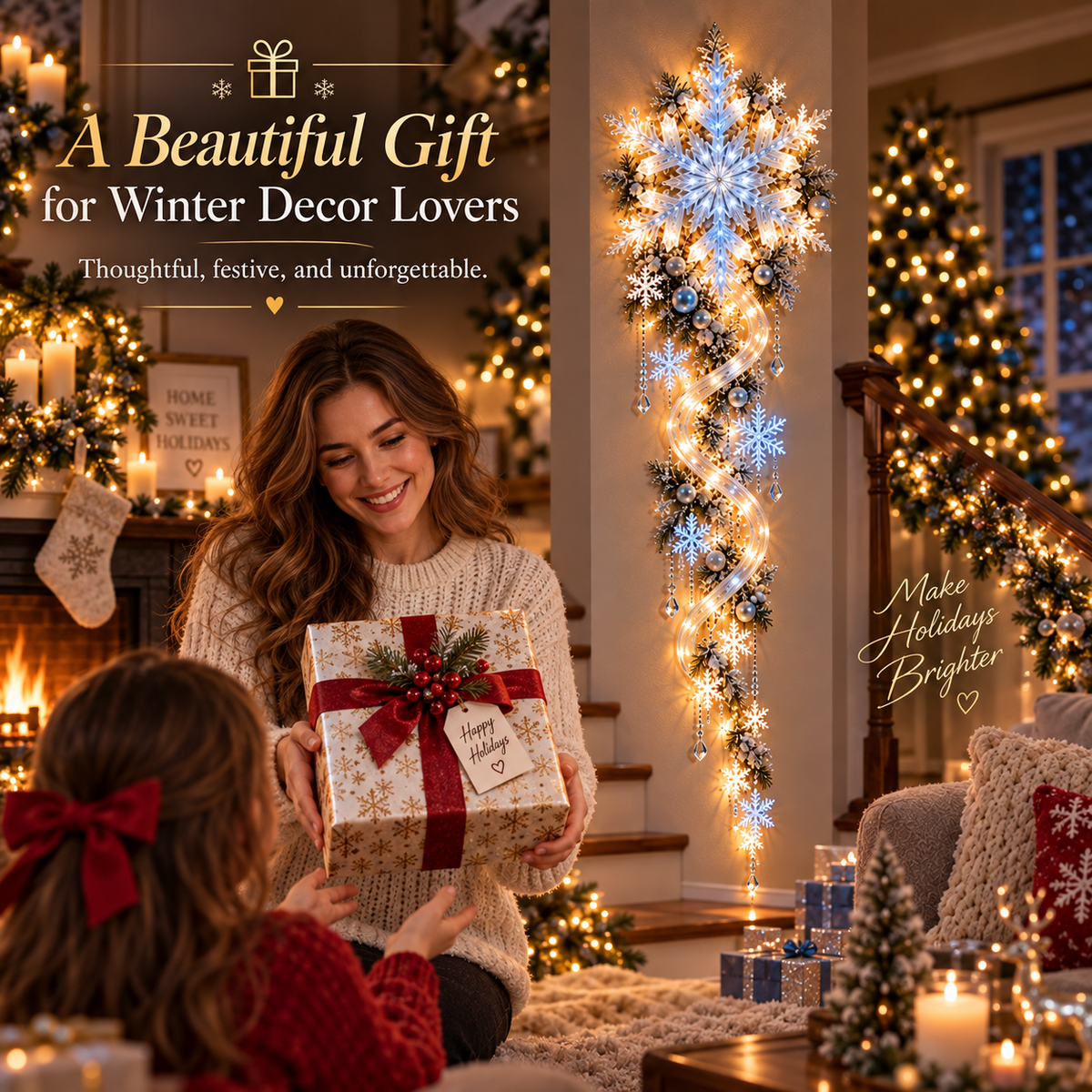 🔥Last Day 49% OFF🔥❄️ Giant Snowflake Blizzard Gofair™- Let the Snowstorm Glow Indoors
