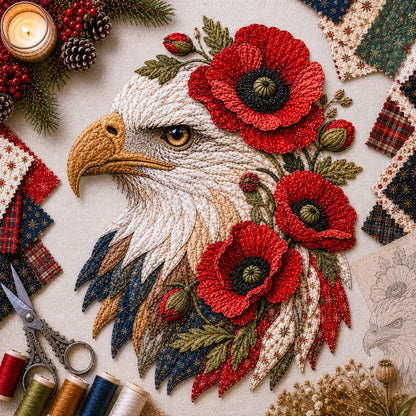 🔥LAST DAY 50% OFF - 🦅Eagle Fabric Art Kit – The Handmade Eagle That Tells Your Story