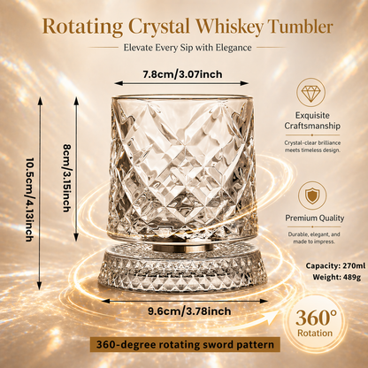 🎁Luxury 360° Spinning Crystal Glass