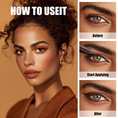 🔥🔥Hot Sale 49% OFF🔥24HR Waterproof Eyeliner Pencil with Built-in Sharpener, Smudge-Proof Long-Lasting Vegan Eye Makeup, Soft Tip Liner for Daily & Party Looks✏️