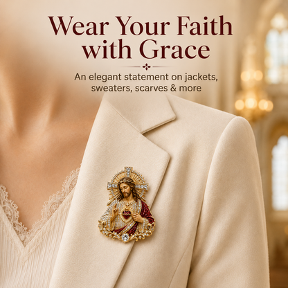 Sacred Heart of Jesus Brooch