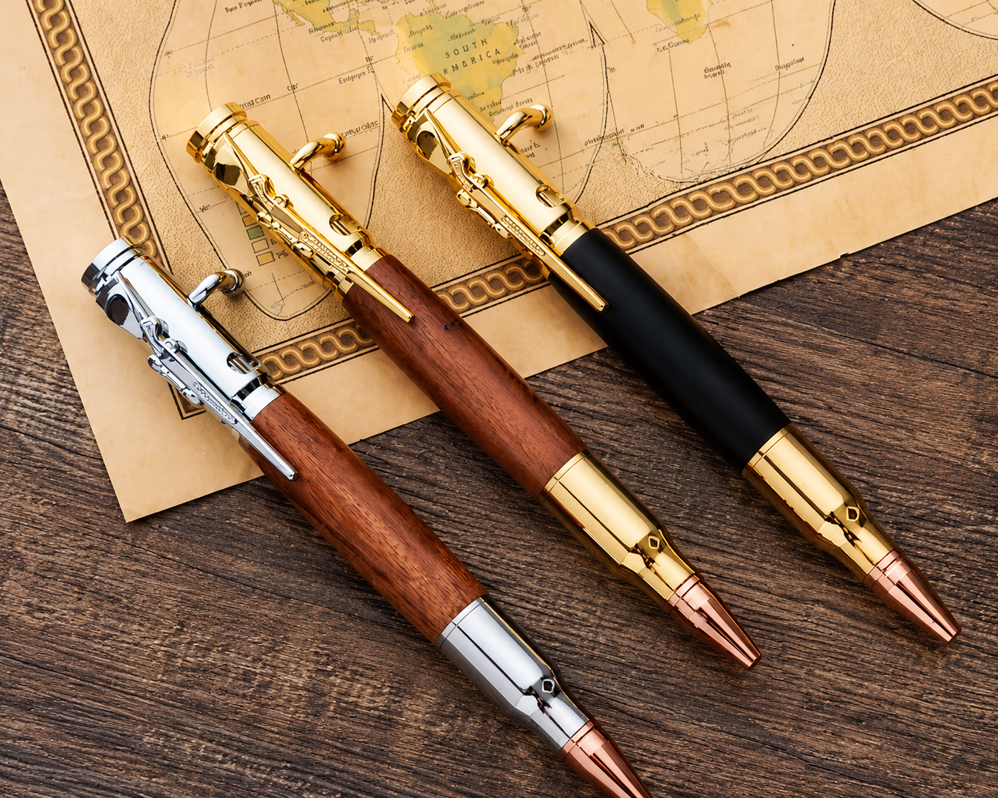 🖊100% Handmade Bolt Action Wooden Bullet PenTM | Crafted From Real Wood & Bullet Casing(Jake Wilson Handmade®) - BUY 2 FREE SHIPPING